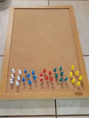 Rose Art 11x17in Framed Bulletin Cork Board With 30 Multicolored Thumb Tacks